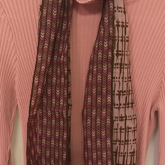 Robinson Golluber Pink and Brown Fall Scarf - Picture 2 of 4